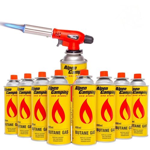 PALNIK 360 + 8x gaz nabój kartusz kartusze gazowe Alpen camping 400ml na Arena.pl