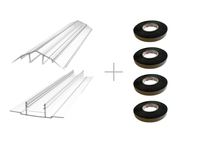 Zestaw profil poliwęglanowy łączący 6m bezbarwny 8-10mm + taśma EPDM 4 szt