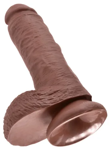 pipedream king cock model 20 cm ciemny - anatomiczny kształt z przyssawką na Arena.pl