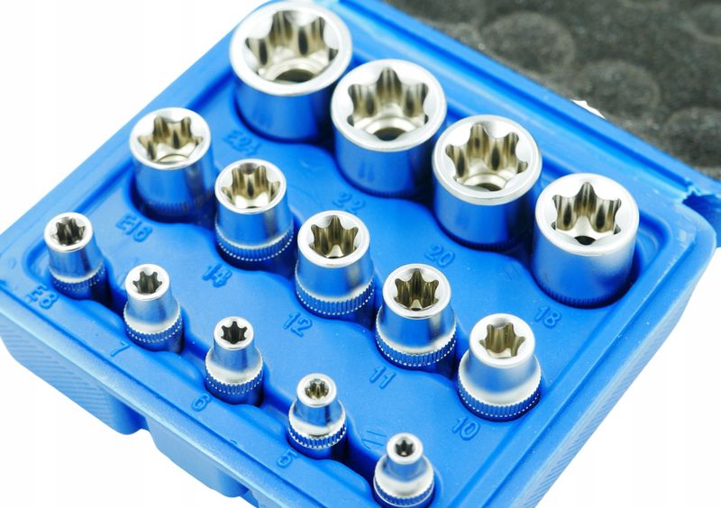 KLUCZE NASADOWE NASADKI TORX WEWNĘTRZNE E4 - E24 zdjęcie 2