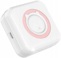 Mini drukarka termiczna przenośna dla dziecka C15 różowa Bluetooth Drukuś