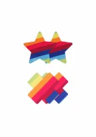 ns novelties pasties cross & star 2 pair - samoprzylepne ozdoby dekoracyjne