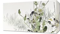 Obraz 50x30cm Wild Dandelions, Seitei Japoński Vintage