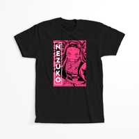 Koszulka Czarna Demon Slayer / Kimetsu no Yaiba / Miecz zabójcy demonów - WYBIERZ KOLOR KOSZULKI I FASON Damska S