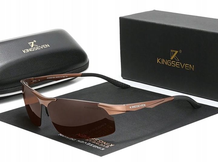 King Seven okulary przeciwsłoneczne pilotki aviator - mężczyzna bez oprawek zdjęcie 2