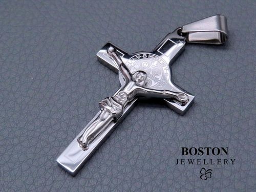 SREBRNY KRZYŻ KRZYŻYK NA ŁAŃCUSZEK STAL SZLACHETNA na Arena.pl