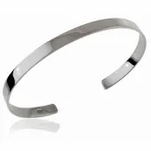 ELEGANCKA OWALNA SREBRNA SZTYWNA OTWARTA BRANSOLETA 5MM POLEROWANA POŁYSK