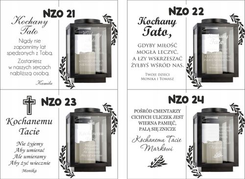 Latarenka na cmentarz z imieniem datą pamiątkowy znicz z osobistym tekstem na Arena.pl