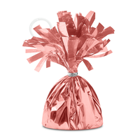 Ciężarek do balonów foliowy różowe złoto