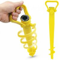 BAZA MOCOWANIE DO PARASOLA PLASTIKOWE WKRĘCANE 37CM ŻÓŁTE