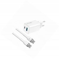 Szybka ładowarka GaN 45W 2 wejścia USB i USB-C z kablem do Samsung s21 Plus