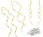 KOLCZYKI SREBRNE 925 WISZĄCE DŁUGIE ZŁOCONE PRZECIAGANE NA SZTYFT SPIRALKI