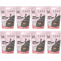 8x ŻWIREK SILIKONOWY dla kota PREMIUM bezpyłowy naturalny Mersjo 3,8L