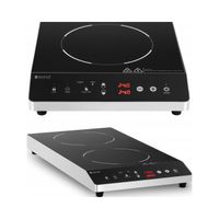 Kuchenka indukcyjna Royal Catering czarna szklana 2-pola 1800 W