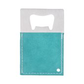 Otwieracz do butelek 5,5 x 8,5 cm ze stali i skóry do sublimacji - zielony