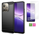 Etui KARBON do OPPO A5 PRO 5G obudowa case + szkło ochronne na ekran 9H