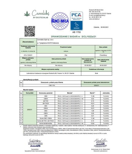 Olejek CBD 10% 1000mg Full Spectrum Cannabis Spot na Arena.pl
