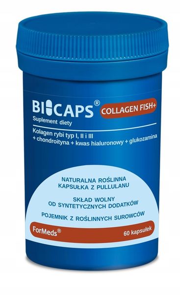 ForMeds BICAPS COLLAGEN FISH+ Kolagen rybi kwas hialuronowy SKÓRA stawy zdjęcie 3