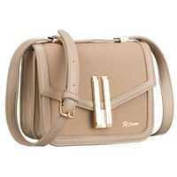 listonoszka damska z tworzywa sztucznego w beżowym kolorze