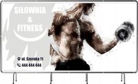 BANER REKLAMOWY 200x100 cm plandeka duży wybór różne wzory SIŁOWNIA FITNESS
