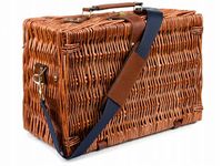 KOSZ PIKNIKOWY WIKLINOWY TALERZE SZTUĆCE TERMICZNY