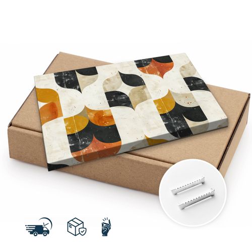 Obraz Na Płótnie Kolorowe Kształty Abstrakcja Ornamenty Boho 100cm x 70cm na Arena.pl