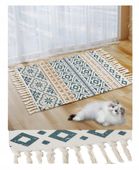 Dywanik Boho 60X90Cm Dywan Ozdobny Z Frędzlami Do Wnętrz Loft Bawełniany