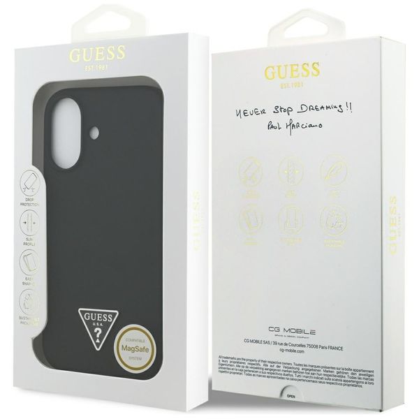 Etui Guess Silicone Triangle Logo MagSafe do iPhone 17 czarny zdjęcie 8