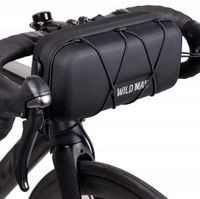 Torba sakwa rowerowa na kierownicę wodoodporna twarda Wildman GD8 czarna