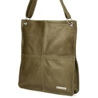 Oliwkowa Damska Skórzana Na Ramię Torebka Beltimore Skóra 972