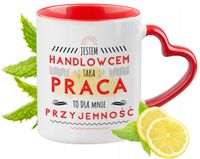 Dla Handlowca Czerwony Z Uszkiem W Kształcie Serca Na Prezent Z Nadrukiem