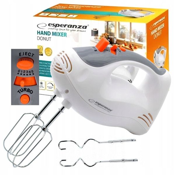 Mikser ręczny Esperanza Donut 250 W biały zdjęcie 1