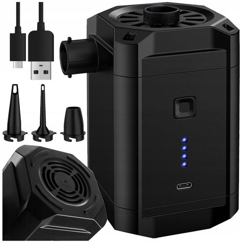 Pompka Elektryczna do Materaca Basenu Piłki Akumulatorowa USB-C +3 Końcówki na Arena.pl