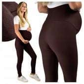 Legginsy ciążowe ocieplane POLSKI PRODUCENT kryjące bawełniane na zimę