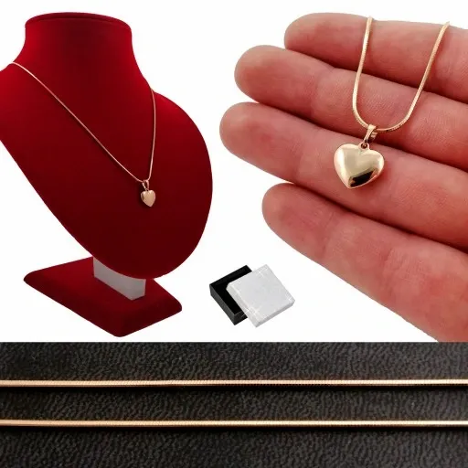 ZŁOTY NASZYJNIK SERCE KLASYCZNE 18K PREZENT DLA NIEJ + GRAWER / DEDYKACJA zdjęcie 1