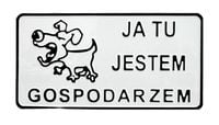 tablica 15*29cm ja tu jestem gospodarzem - tab d p18