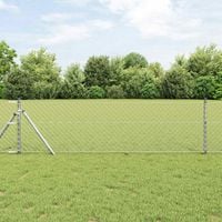 Ogrodzenie łańcuchowe Srebrny 10 x 0,8 m Stal galwanizowana
