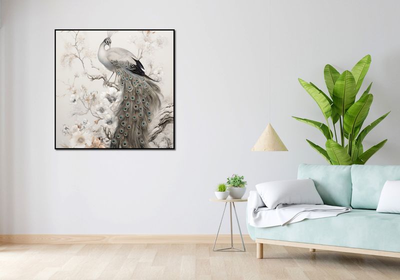 Plakat 100x100cm Pawia Gracja zdjęcie 4