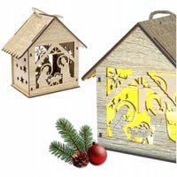 Lampiony Lampion Drewniany Roraty Adwentowy latarenka LED szopka dla dzieci