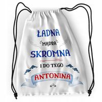 Plecak Dla Antoniny Sportowy Szkolny Worek Torba Z Nadrukiem Ze Zdjęciem