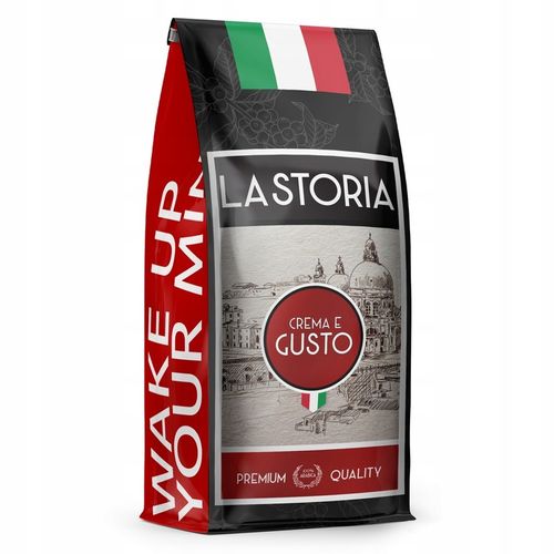KAWA ZIARNISTA LA STORIA CREMA E GUSTO 1kg ŚWIEŻO PALONA - BLUE ORCA COFFEE na Arena.pl