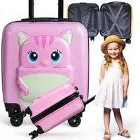 KOT KOTEK DZIECIĘCA WALIZKA DZIECI BAGAŻ PODRÓŻNA 3D SZYFR