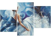 60CM 90 ZEGAR 3 ELEM BŁĘKITNA DAMA ŚCIENNY