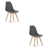 Krzesło do kuchni KITO ciemnoszare drewno bukowe x2