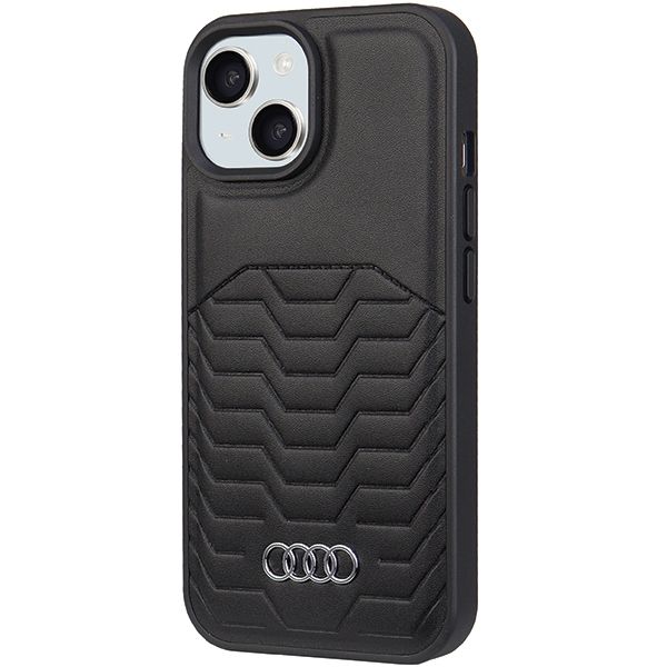 Etui Audi do iPhone 15, iPhone 14, iPhone 13, Czarny, MagSafe zdjęcie 2