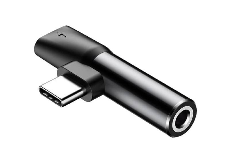 BASEUS ADAPTER L41 USB-C USB-C+ JACK 3,5MM CZARNY zdjęcie 1