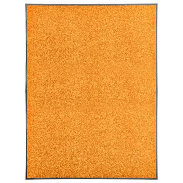 Wycieraczka z możliwością prania, pomarańczowa, 90 x 120 cm zdjęcie 1