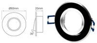 Oprawa LED line® okrągła ruchoma, czarna szczotkowana, aluminium
