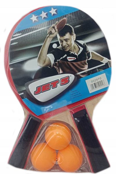 Zestaw do ping-ponga + 3 piłeczki biale 0671 zdjęcie 1