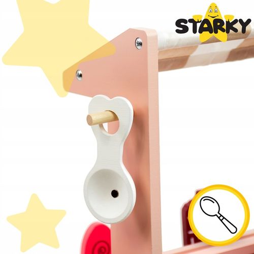 Lodziarnia drewniana dla dzieci zabawka wózek na kółkach lody gałki patyku na Arena.pl